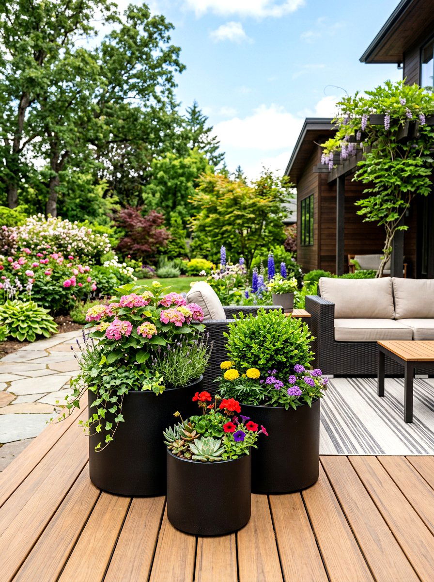 Set Of Three Nesting Metal Planters - 30 metal planter ideas