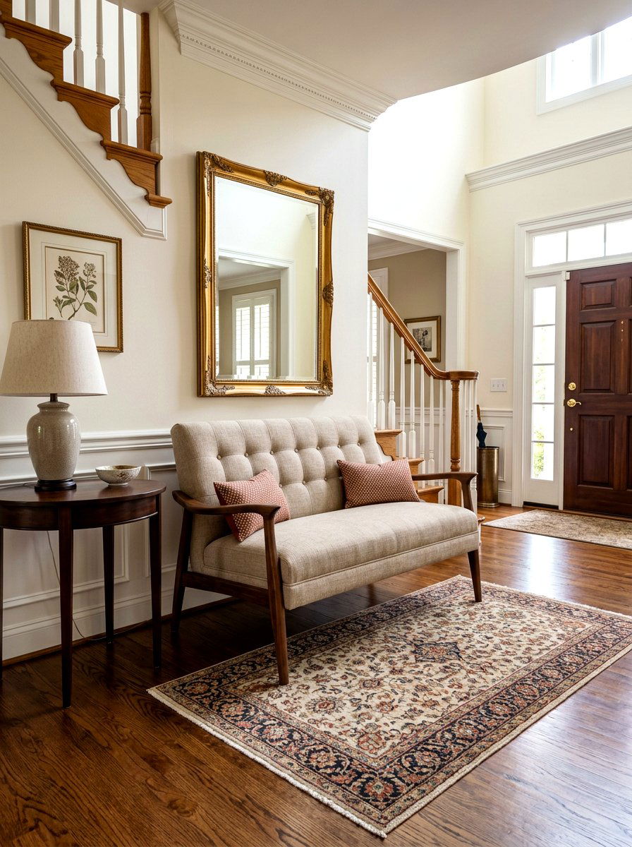 Settee Foyer Bench - 30 foyer bench seating ideas