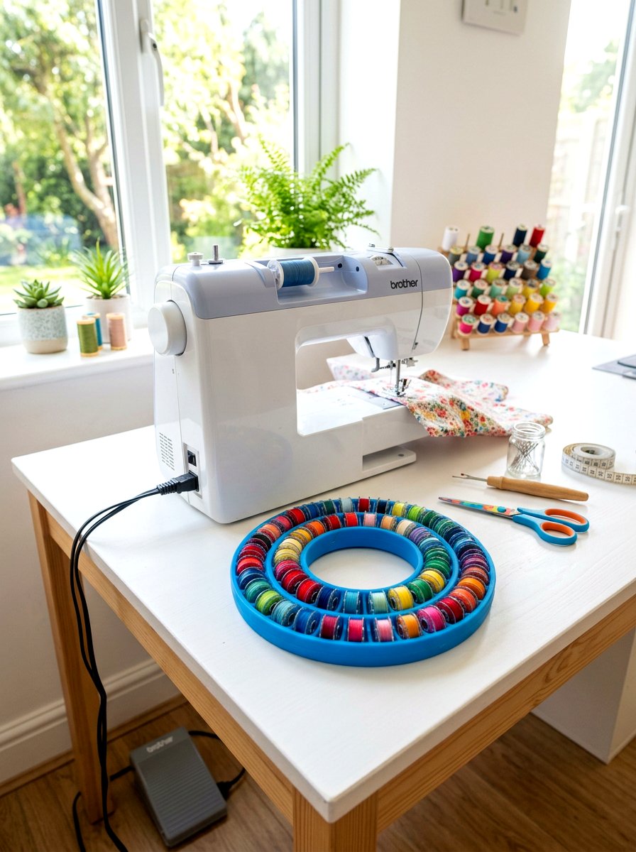 Sewing Bobbin Ring - 30 sewing storage ideas
