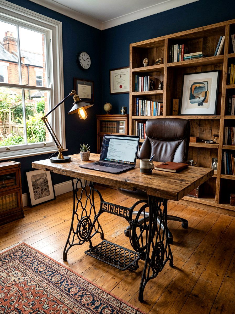 Sewing Machine Desk - 30 vintage upcycled furniture ideas