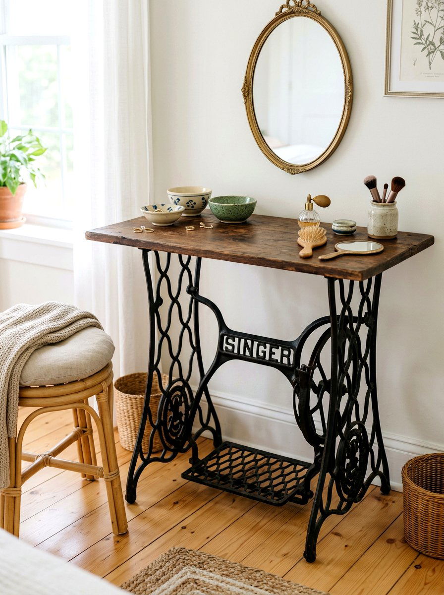 Sewing Machine Table - 30 analog home decor ideas