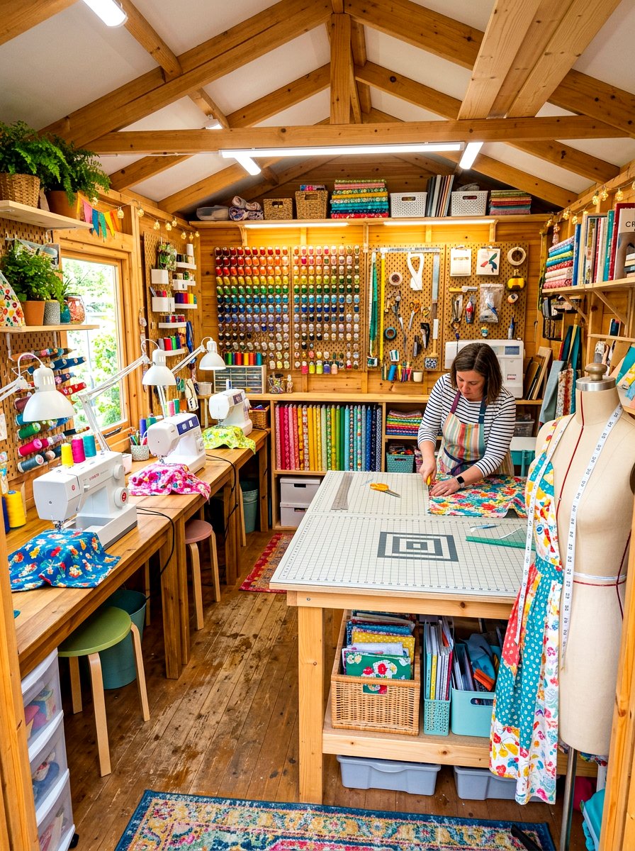 Sewing Studio Shed - 30 she shed ideas