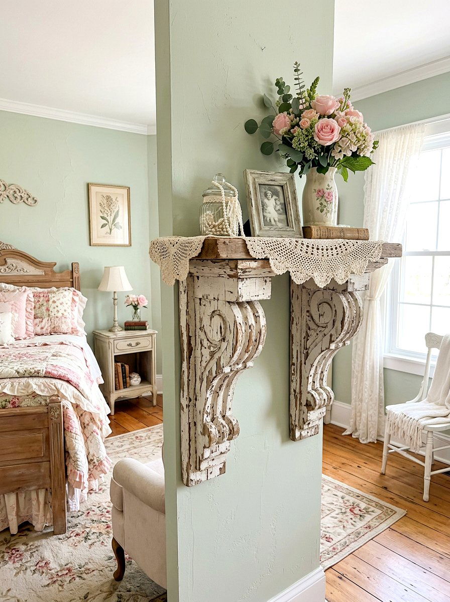 Shabby Chic Corbel - 30 decorative corbel ideas