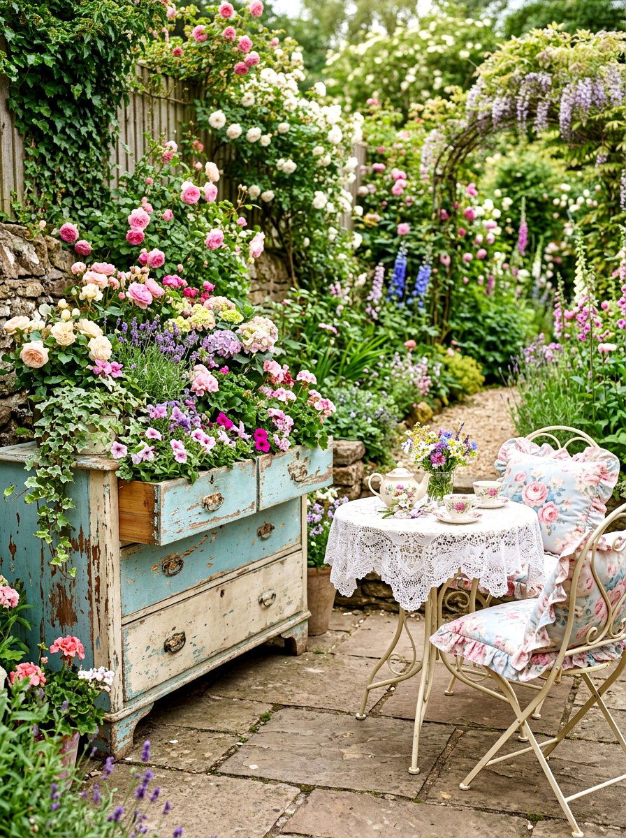 Shabby Chic Garden - 30 garden decor ideas