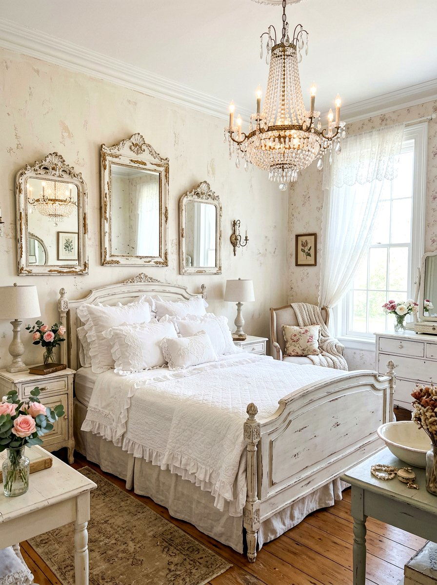 Shabby Chic Guest Bedroom - 30 cottage vintage bedroom ideas