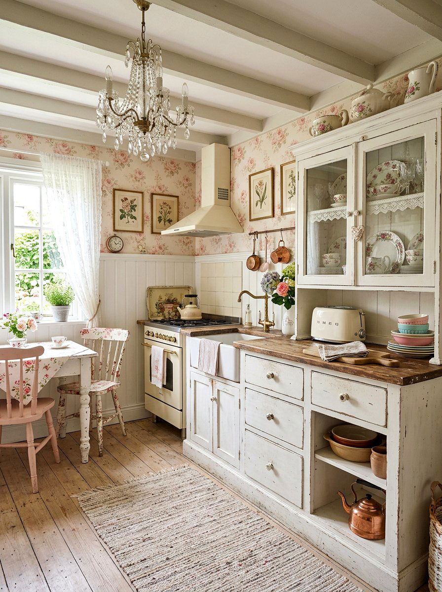 Shabby Chic Kitchen - 30 small cottage kitchen ideas