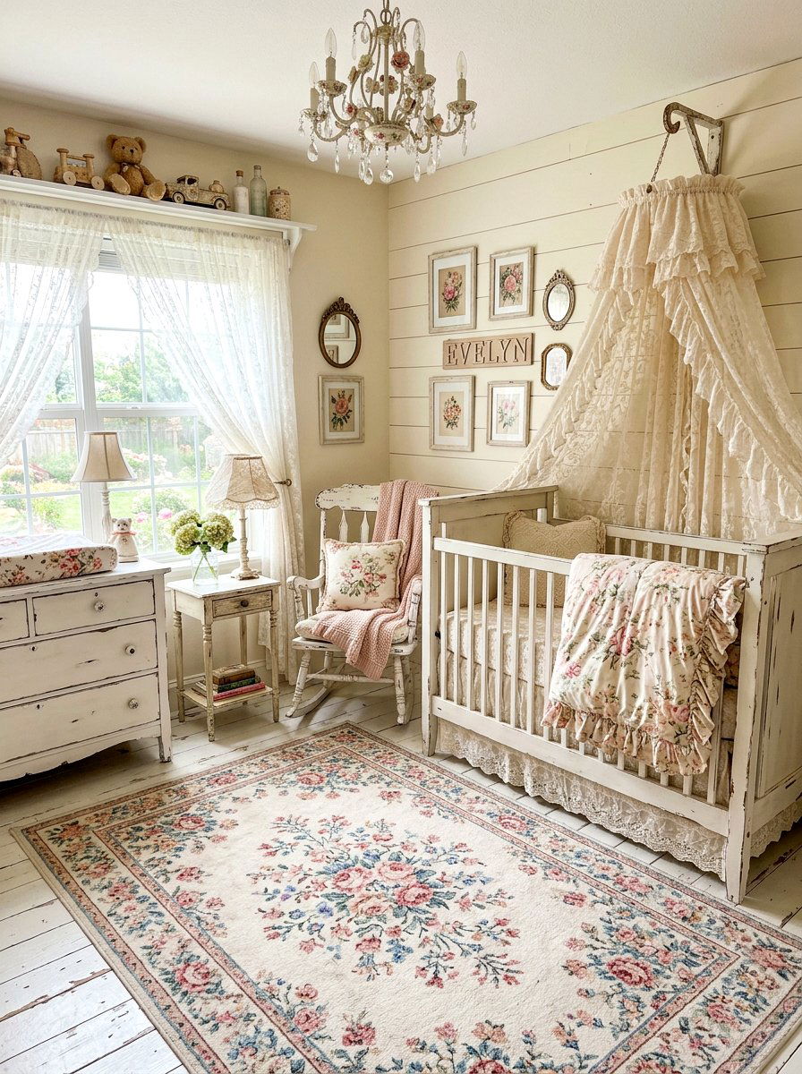Shabby Chic Nursery - 30 vintage nursery ideas