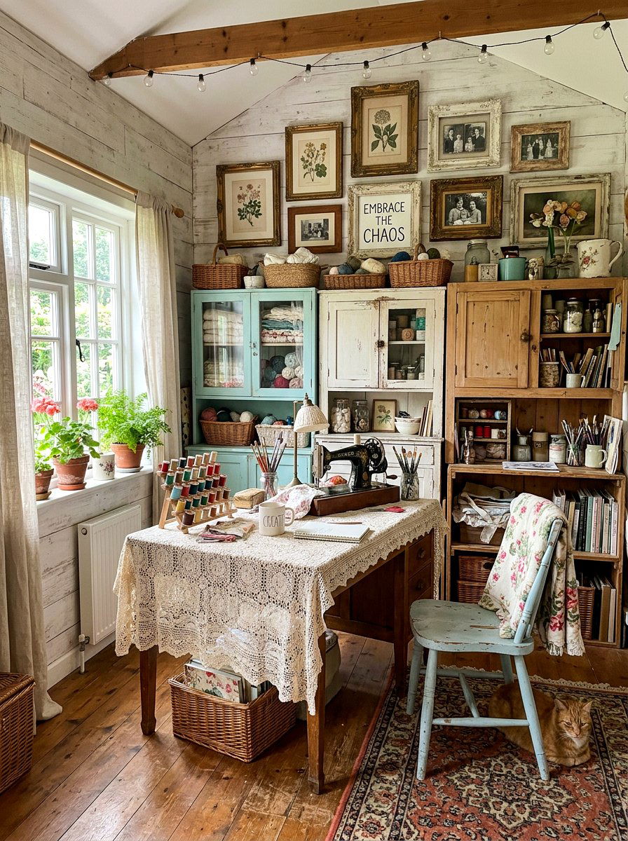 Shabby Chic Studio - 30 art shed ideas