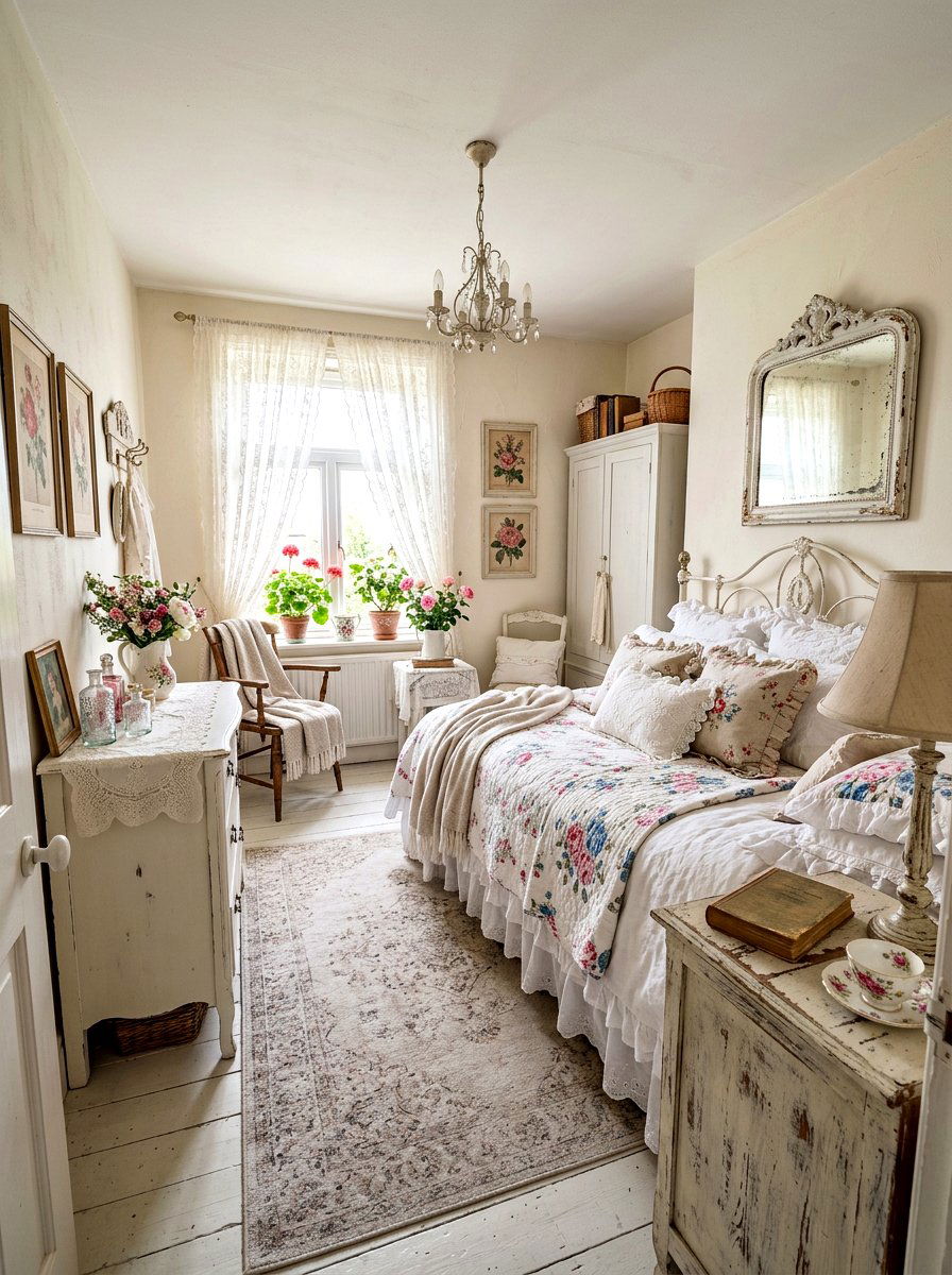 Shabby Chic White Bedroom - 30 white bedroom ideas