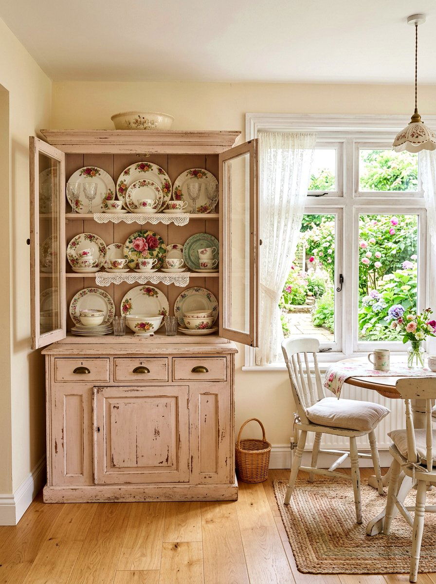 Shabby chic china cabinet - 30 collected china cabinet ideas