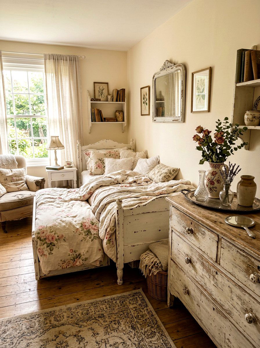 Shabby chic decor - 30 romantic cottage bedroom ideas