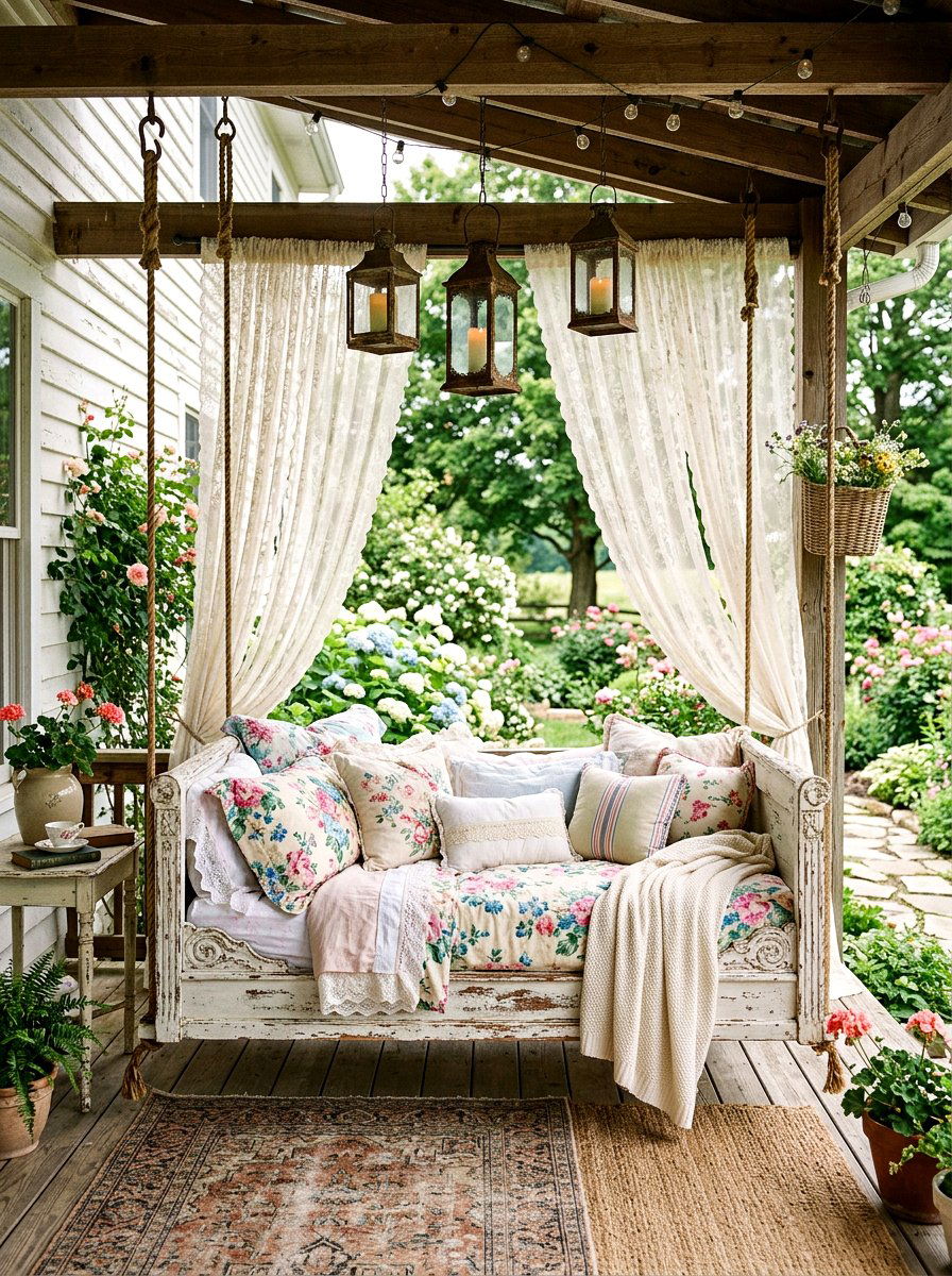 Porch Swing Bed Ideas: 30 Dreamy Lounging Spots for Afternoons