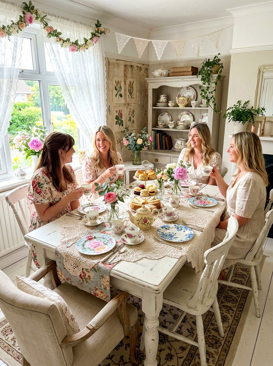 Shabby chic tea party - 30 tea party table ideas