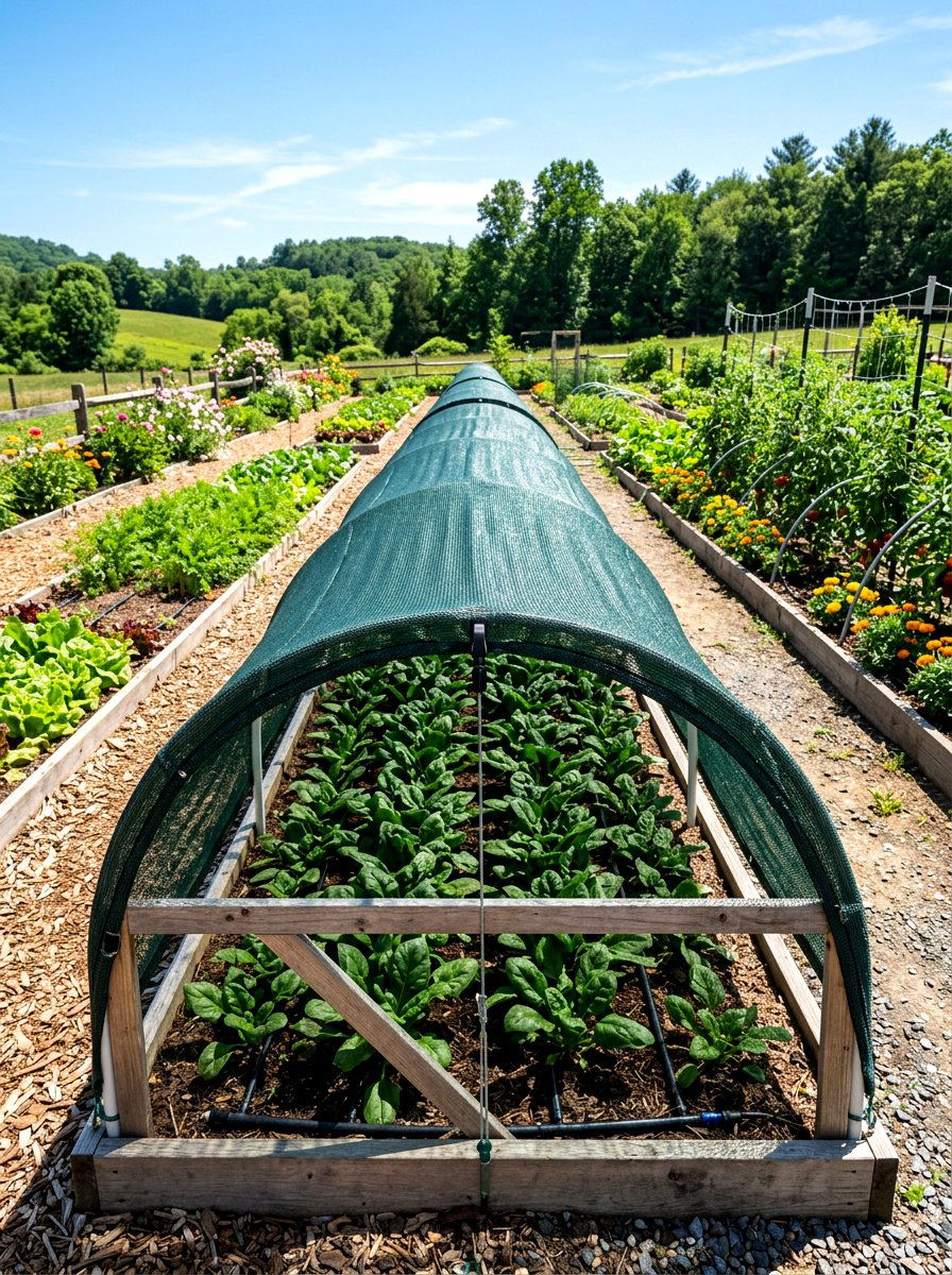 Shade Cloth Garden Bed - 30 raised bed cover ideas