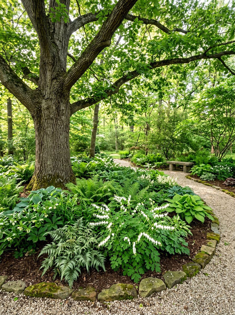 Shade Flower Bed - 30 backyard flower bed ideas