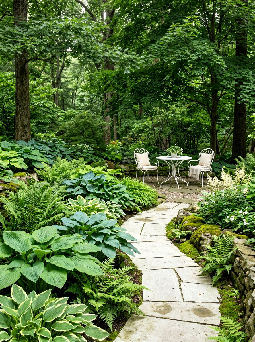 Shade Garden - 30 garden decor ideas