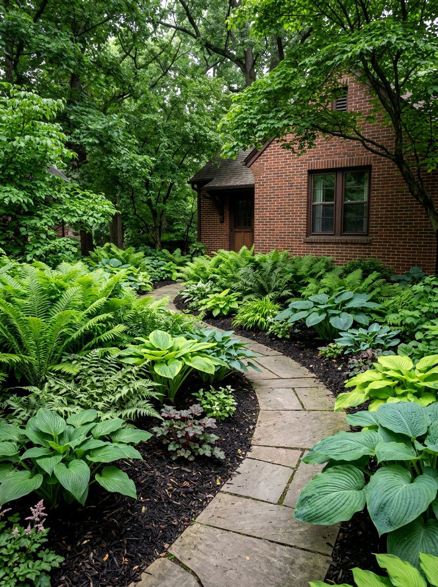 Shade Garden - 30 front lawn alternative ideas