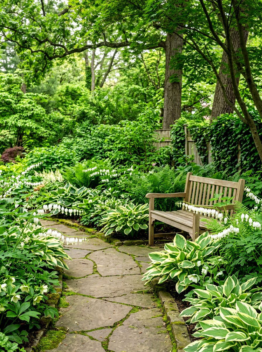 Shade Garden Backyard - 30 naturalistic backyard ideas