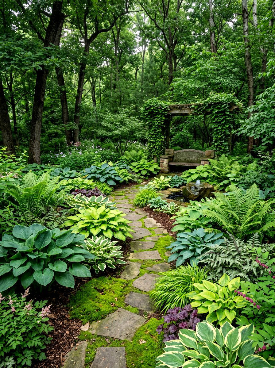 Shade Garden Design - 30 no mow lawn garden ideas
