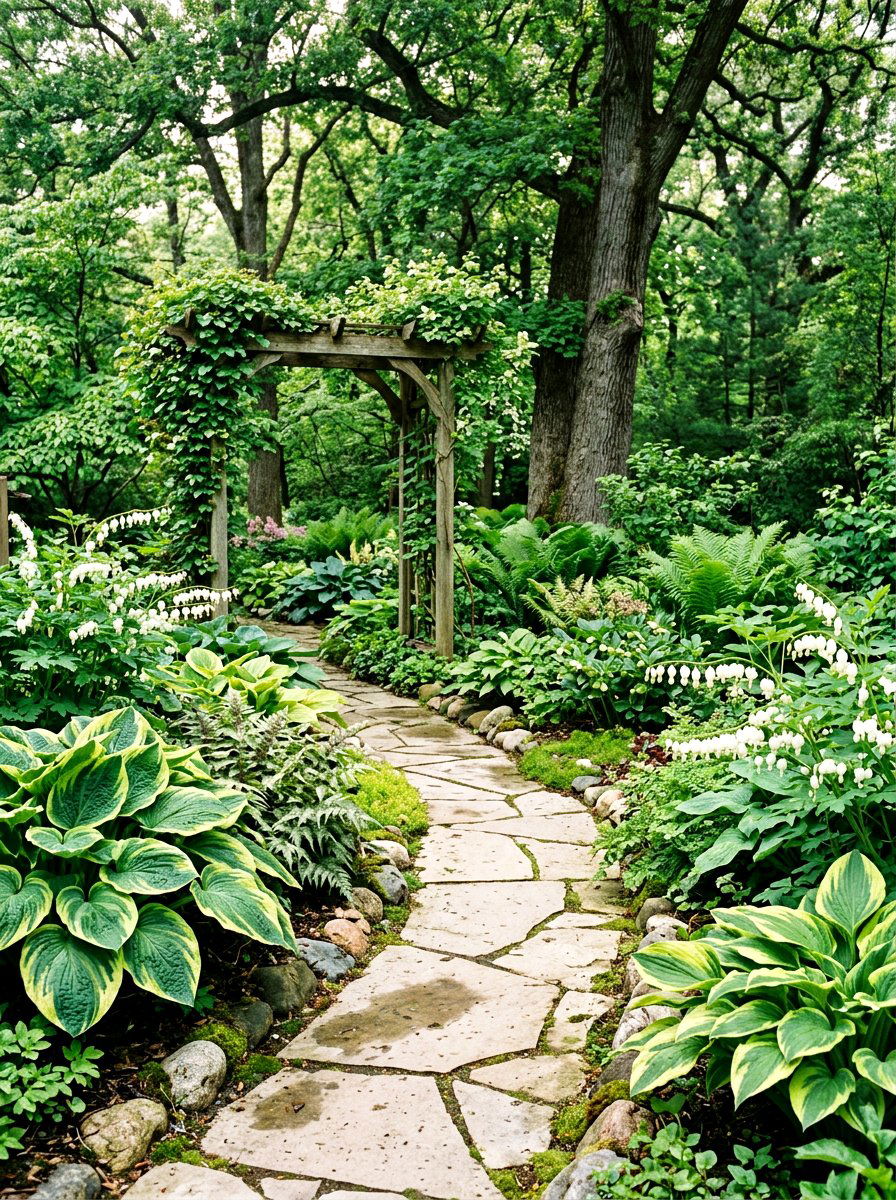 Shade Garden Entrance - 30 front yard ideas