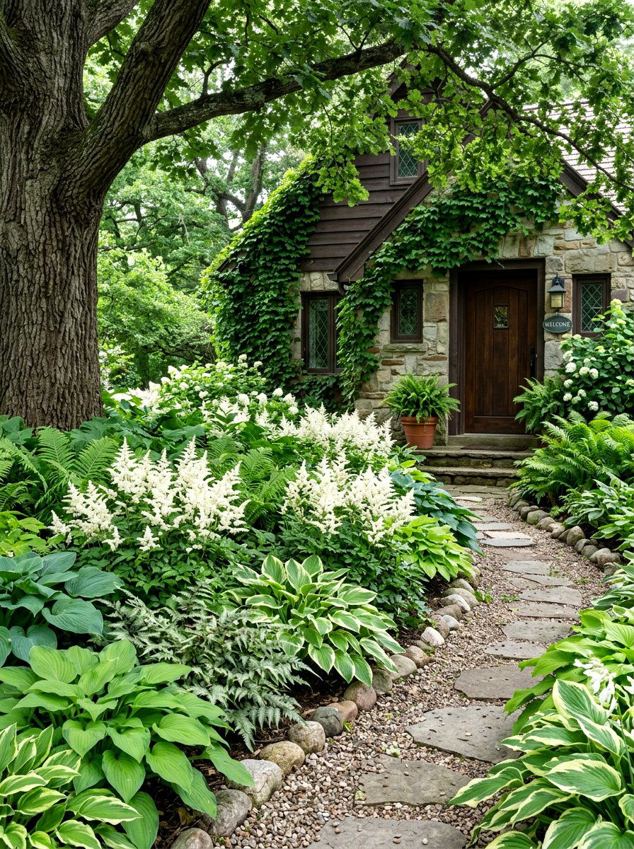 Shade Garden Front Border - 30 cottage front border ideas