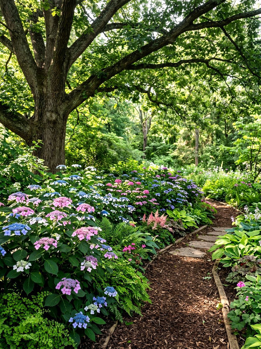 Shade Garden Hydrangea - 30 hydrangea border curb appeal ideas