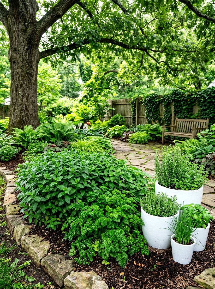 Shade Herb Garden - 30 simple herb garden ideas