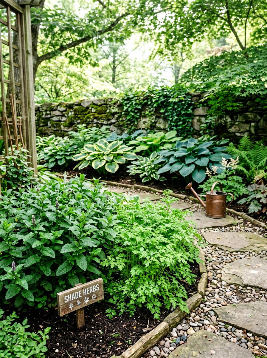 Shade Herb Garden - 30 herb rich backyard ideas