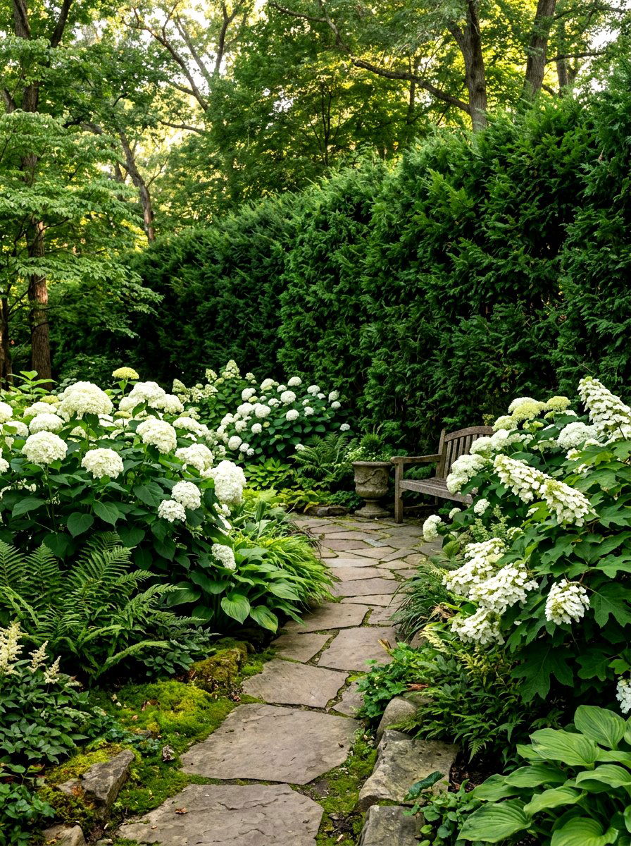Shade Hydrangea Garden - 30 woodland shade garden ideas