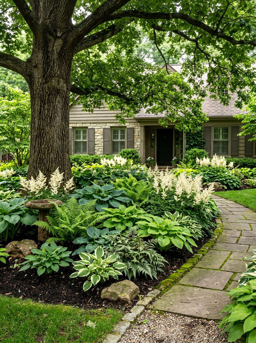 Shade Landscaping - 30 front yard garden ideas