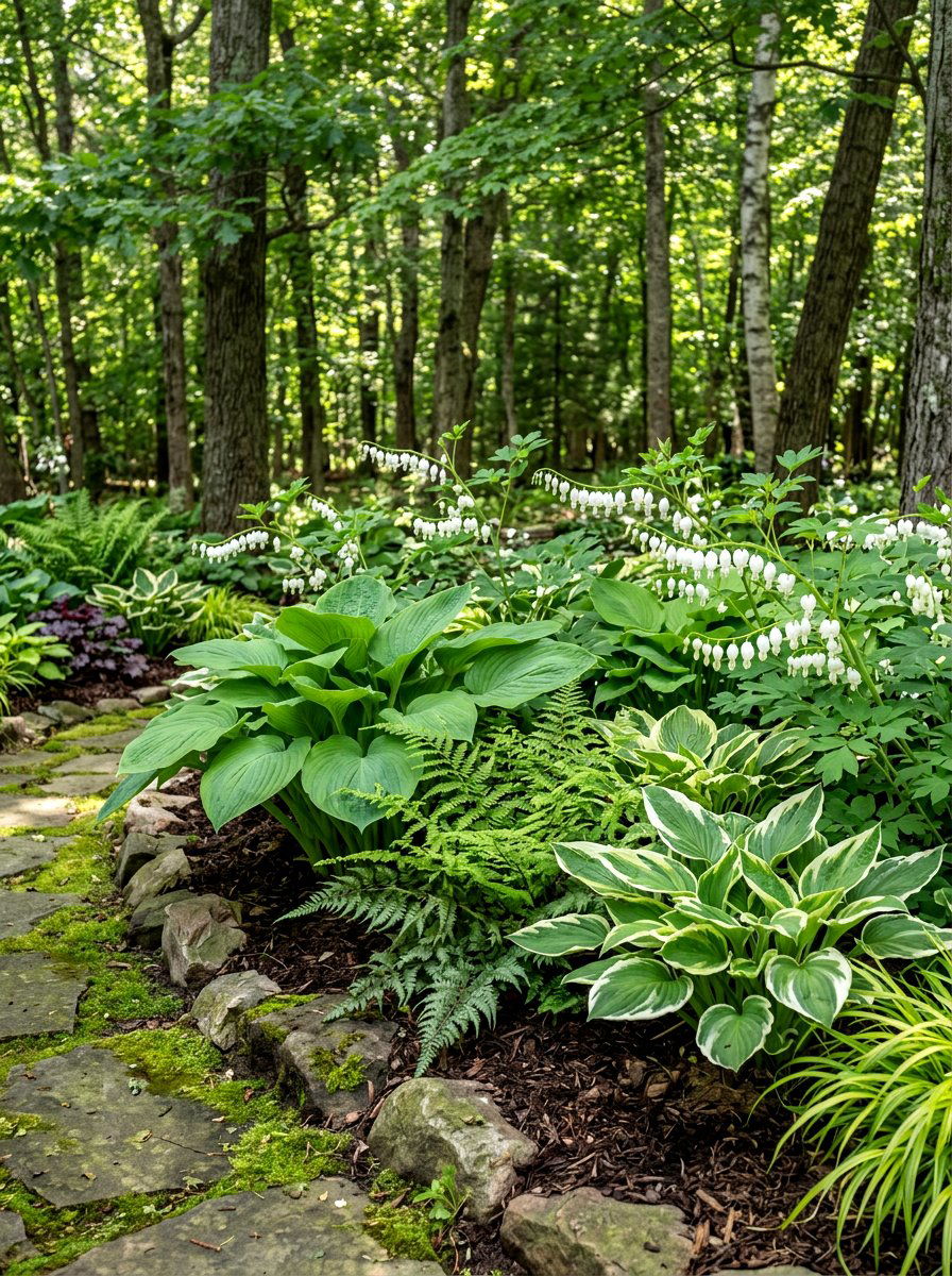 Shade Loving Flower Bed - 30 front porch flower bed ideas