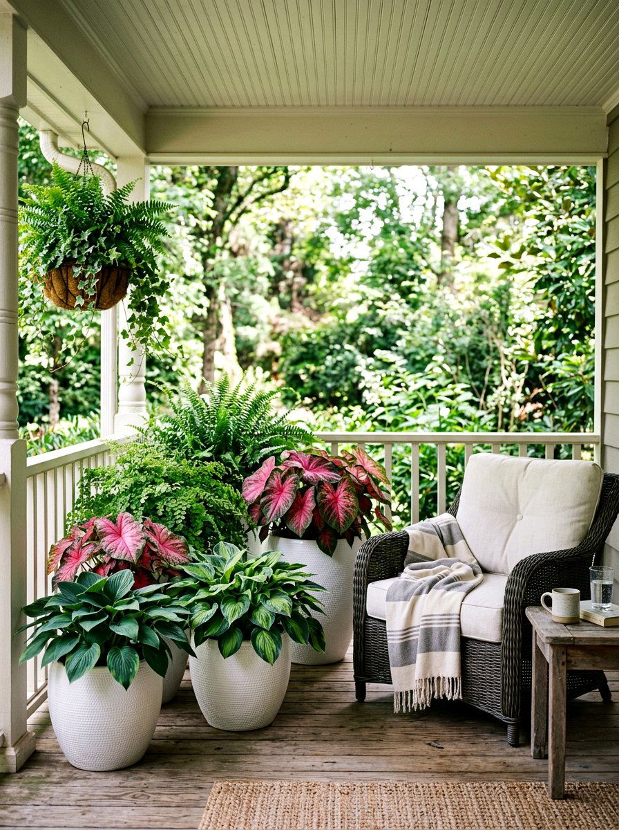 Shade Loving Pots - 30 container garden makeover ideas