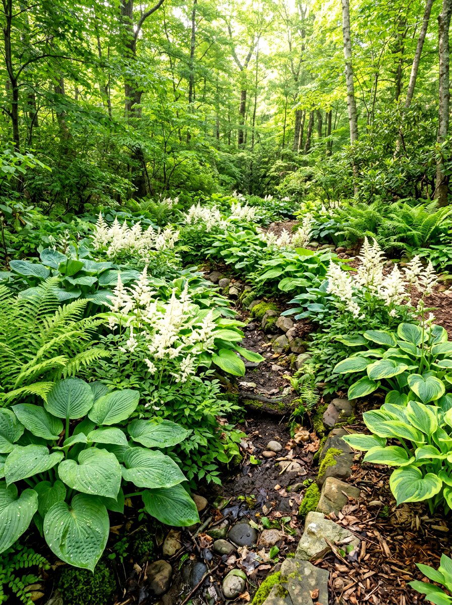 Shade Loving Swale Plants - 30 swale landscaping ideas