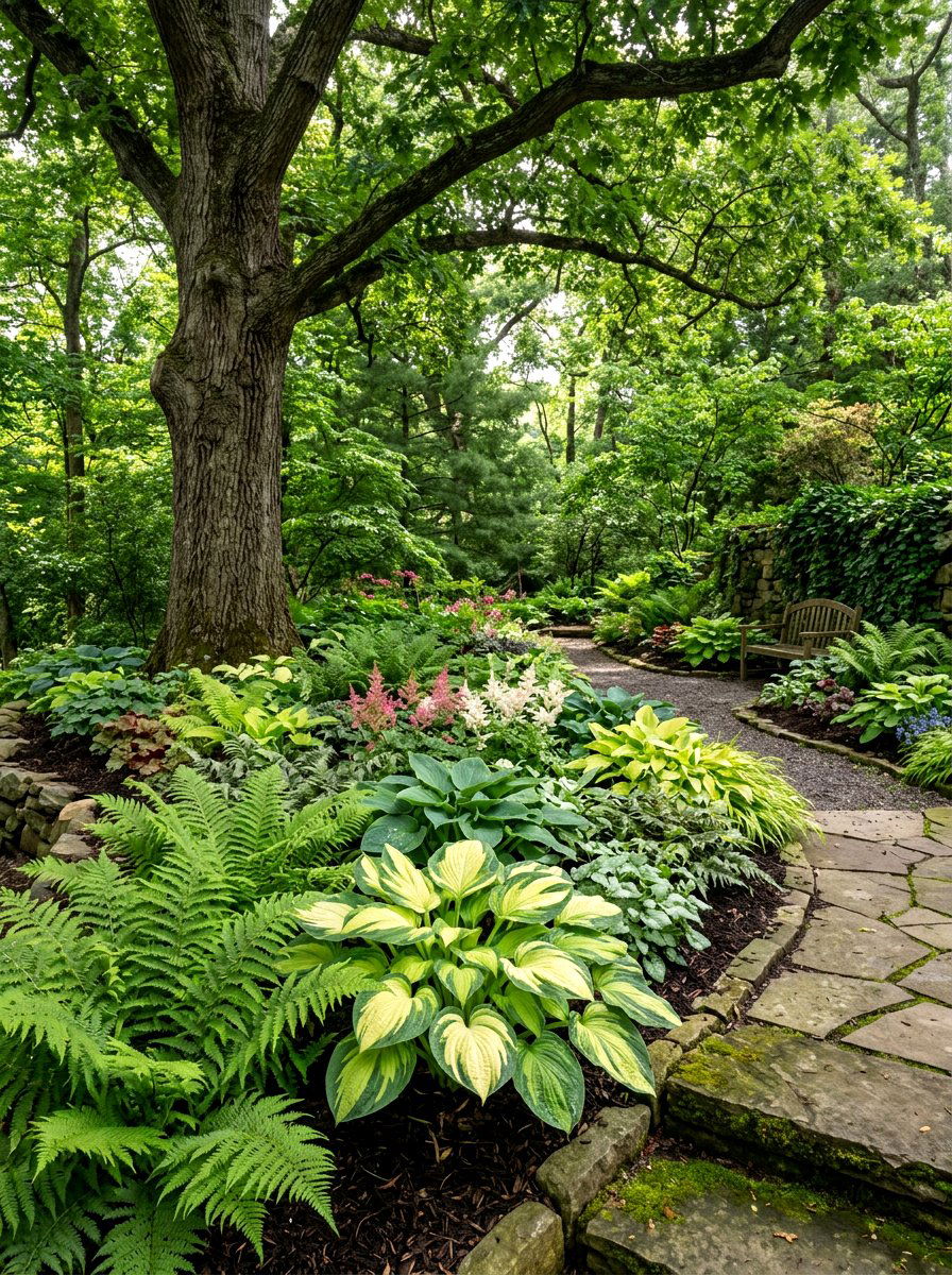 Shade Perennial Border - 30 perennial border ideas