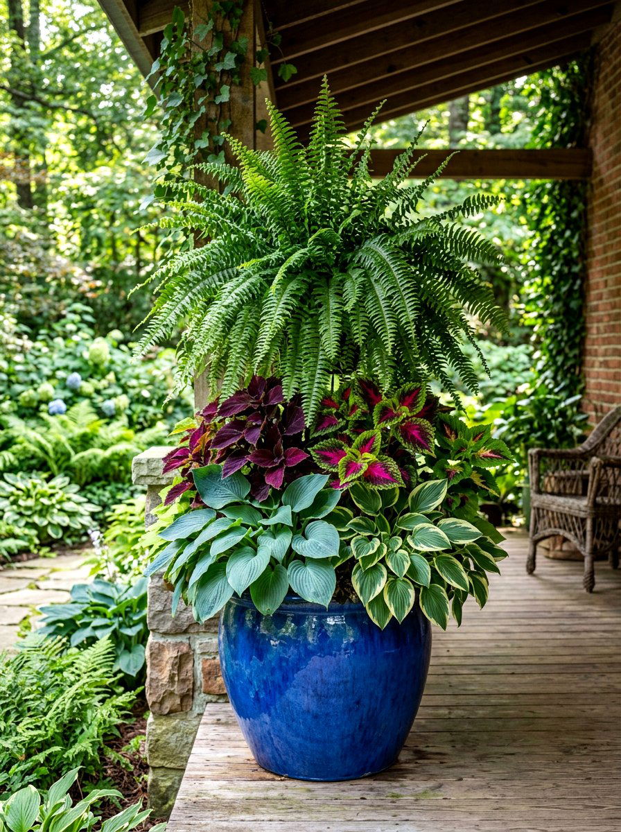 Shade Plant Pot - 30 container plant arrangement ideas