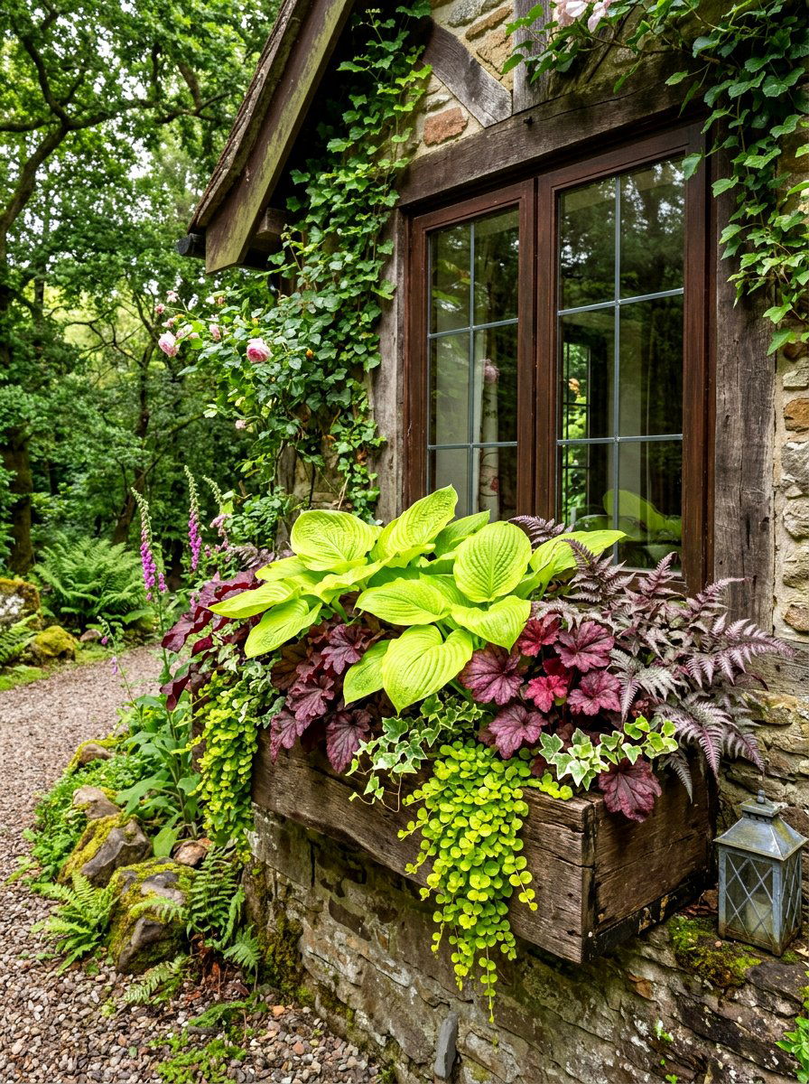 Shade Plant Window Box - 30 cottage window box ideas