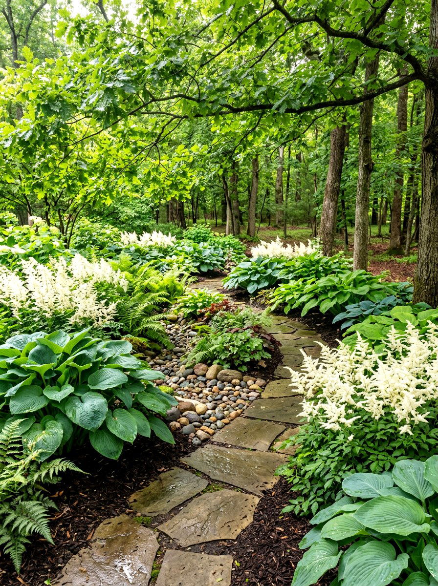 Shade Rain Garden Landscape - 30 rainwater garden ideas