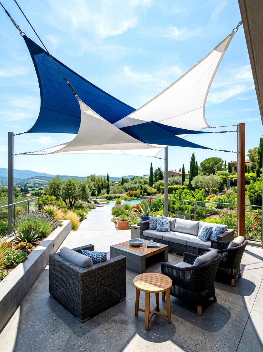 Shade Sail - 30 patio shade ideas