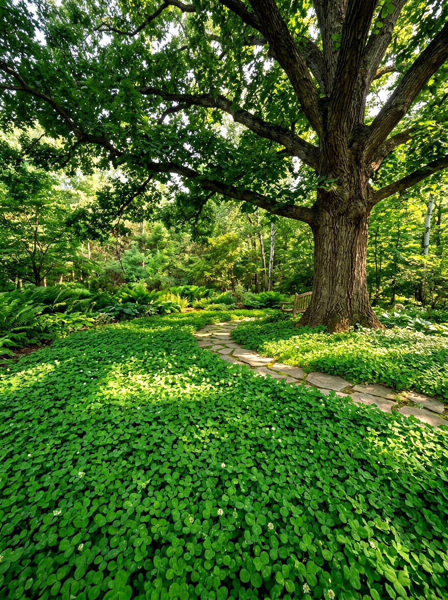 Shade Tolerant Clover Yard - 30 clover lawn backyard ideas aesthetic