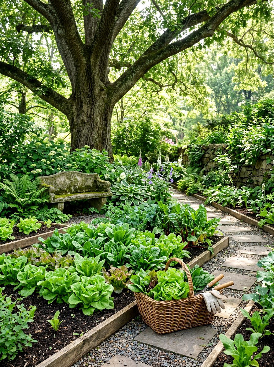 Shade Vegetable Harvest - 30 vegetable garden harvest ideas