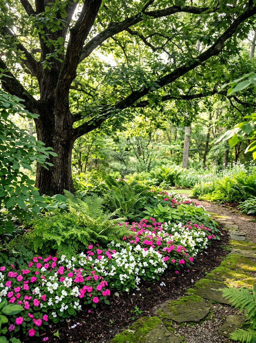 Shade annual flower beds - 30 annual flower bed ideas