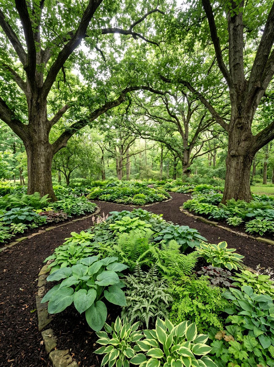 Shade garden beds - 30 bird friendly backyard landscaping ideas