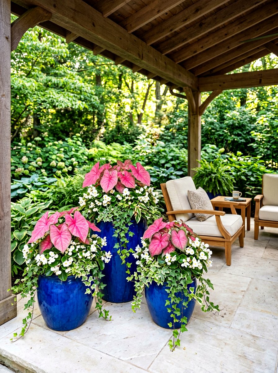 Shade garden containers - 30 shade garden ideas
