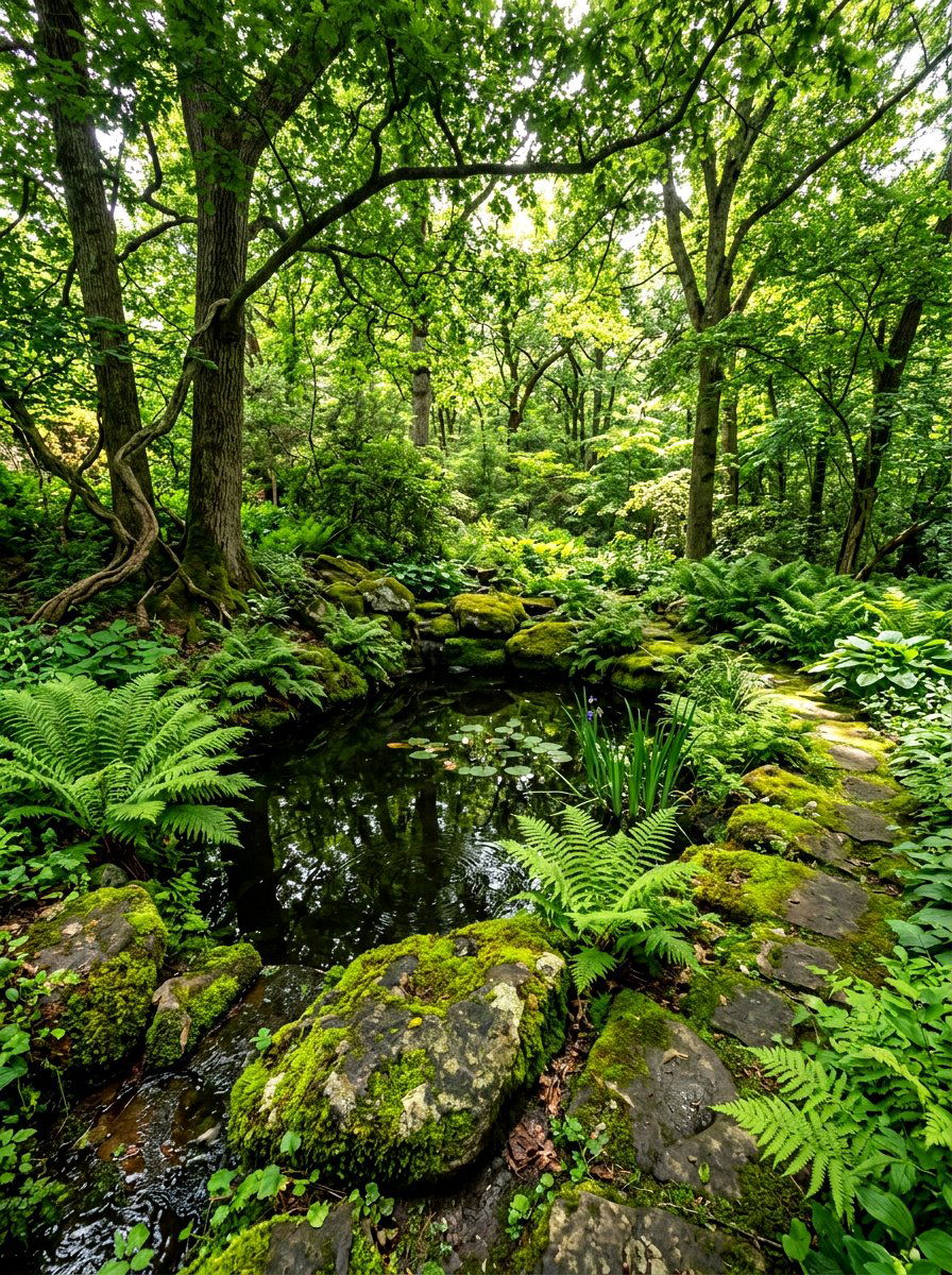 Shade garden pond - 30 small pond ideas