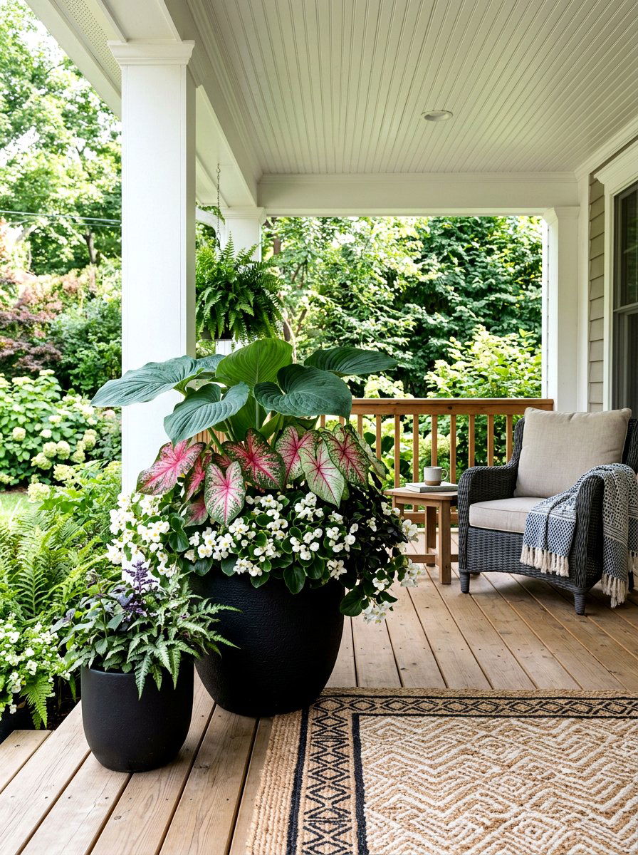 Shade loving container - 30 container garden ideas