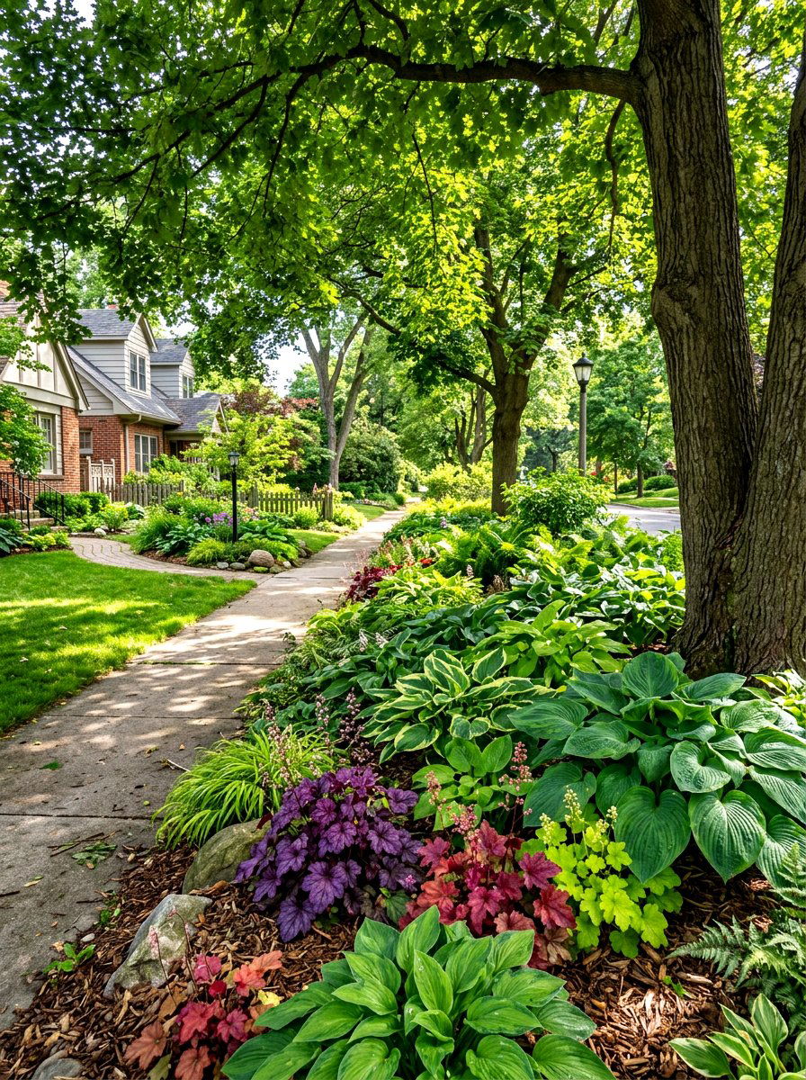 Shade loving parkway plants - 30 hellstrip garden ideas