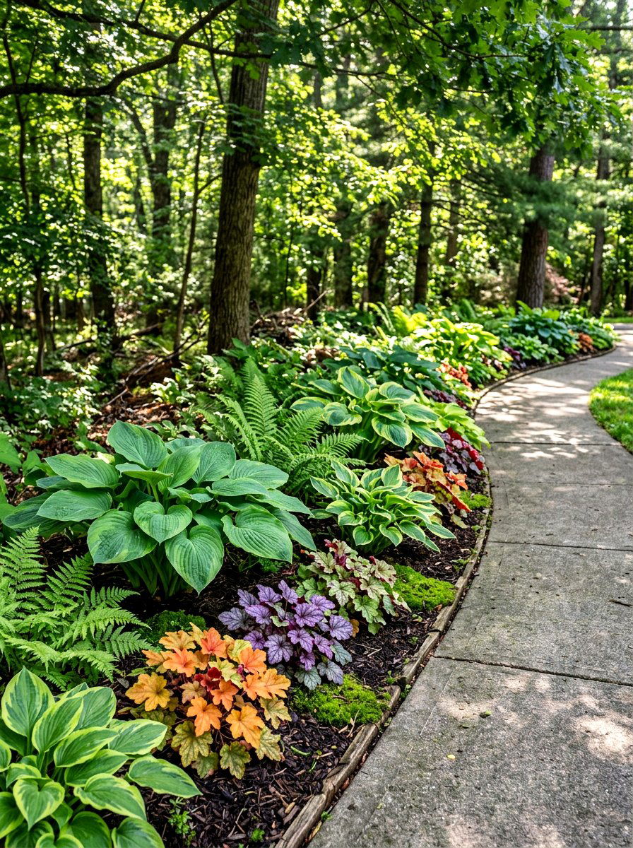 Shade loving sidewalk plants - 30 sidewalk garden ideas