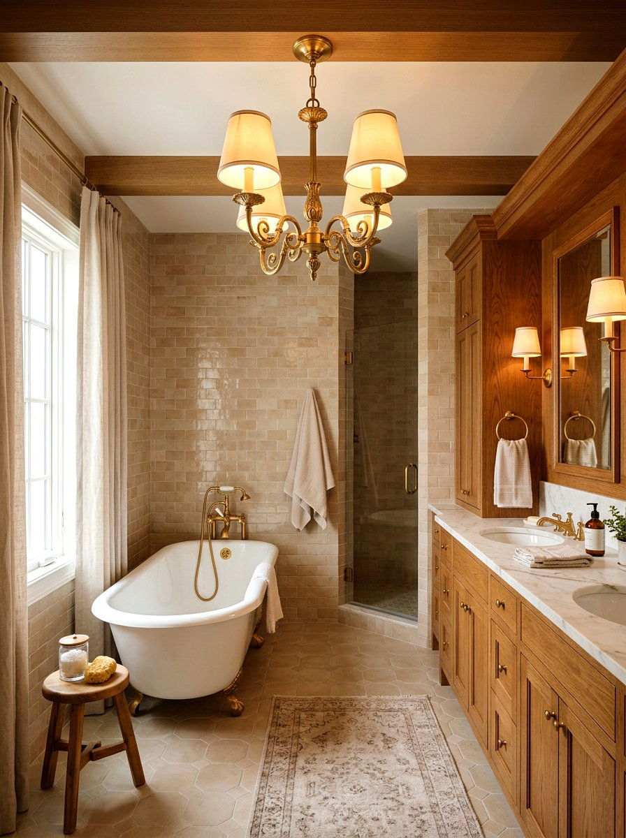 Shaded Chandelier Over Bathtub - 30 chandelier over bathtub ideas