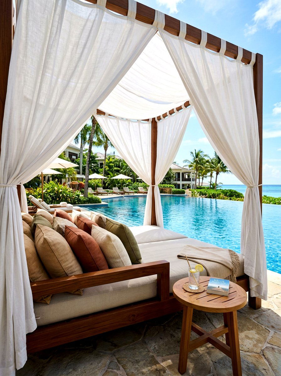 Shaded Outdoor Daybed - 30 Mediterranean backyard lounge ideas