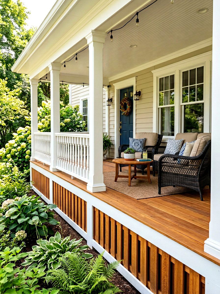 Shadow Box Fencing - 30 porch skirting ideas